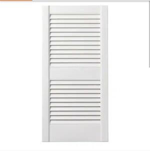4 Ply Gem 15 in. x 39 in. Open Louvered Polypropylene Shutters 2 Pair in White